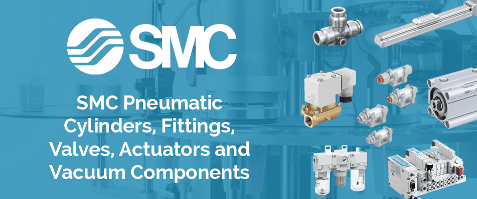 SMC pneumatic cylinders, fittings, valves, actuators and vacuum components